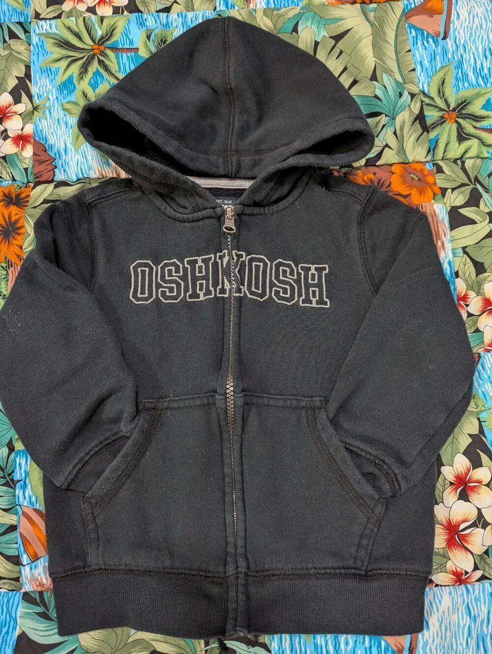 Boys OshKosh Black Kids' Zip Hoodie, Size 3T